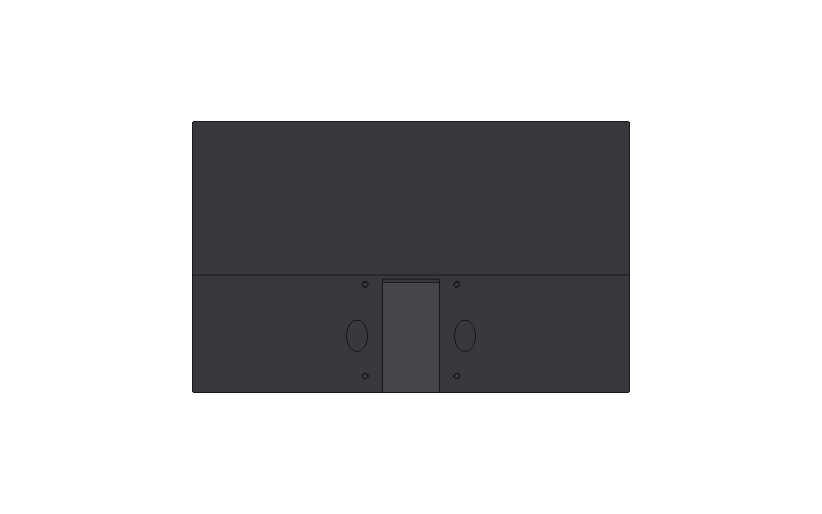 The monitor model from behind