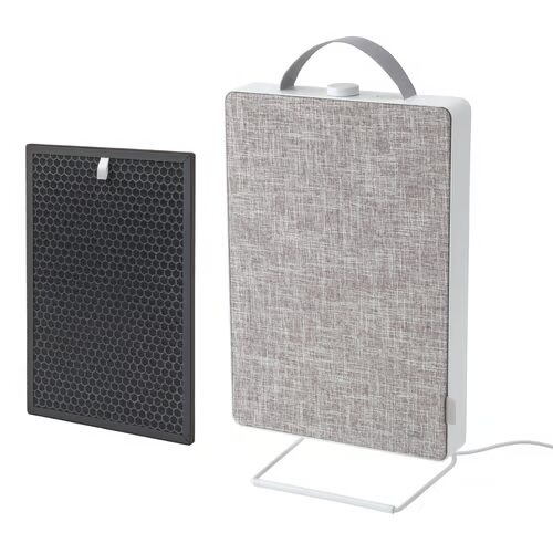 IKEA FÖRNUFTIG beside its black honeycomb gas filter